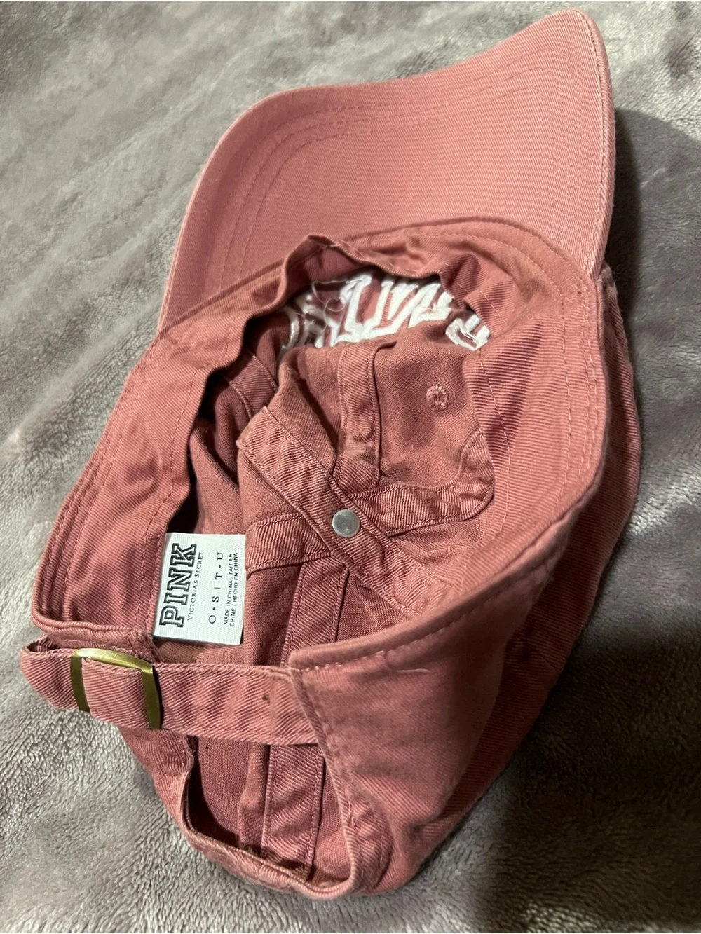 PINK Victoria's Secret Baseball Cap - Dusty Rose with White Logo
